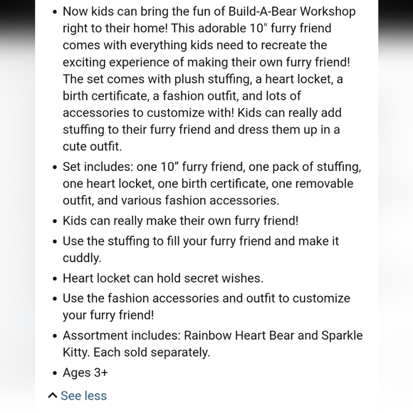 Just Play Build A Bear Workshop Pink Kitty, Make Your Own Stuffed Animal - Picture 7 of 7